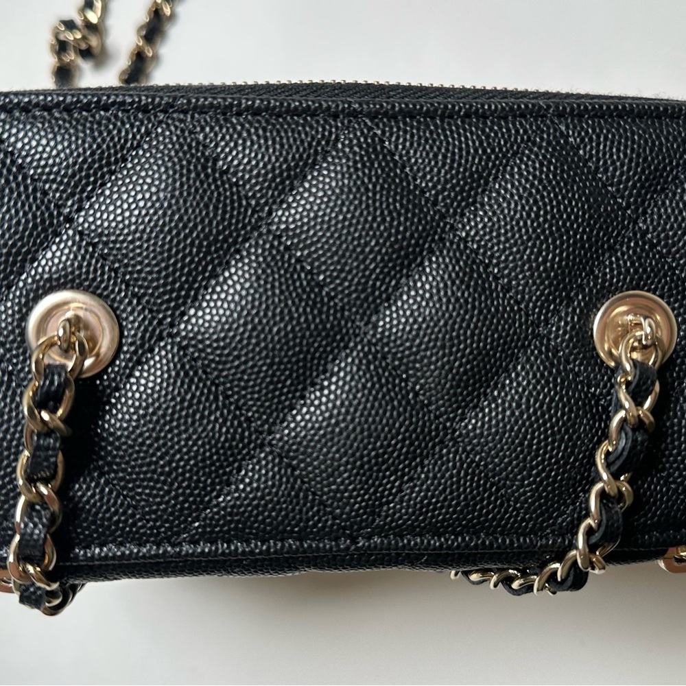 Chanel Small Caviar Vanity Case Rectangle With Ch… - image 7